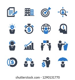 Business & Management Icons - Blue Series - Set 3