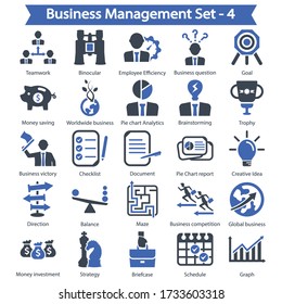 Business management Icons - Blue series (Set 4)