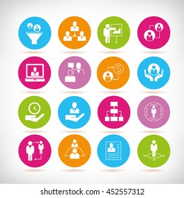 business management icons, office icons