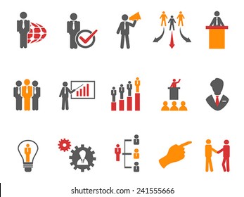 Business and Management Icons orange series