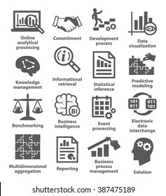 Business management icons. Pack 04.