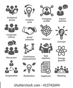 Business management icons. Pack 14.