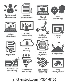 Business management icons. Pack 24.