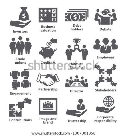 Business management icons. Pack 32.