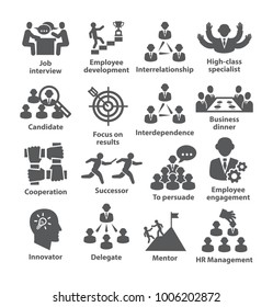 Business management icons. Pack 33.