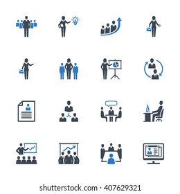 Business Management Icons Set 1 - Blue Series