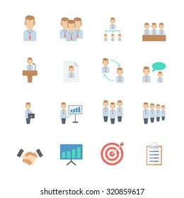 business and management icons set