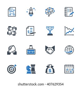 Business Management Icons Set 4 - Blue Series