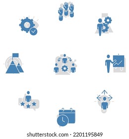 Business Management icons set. Set of editable stroke icons.Vector set of Business Management 

