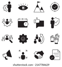 Business Management icons set . Business Management pack symbol vector elements for infographic web