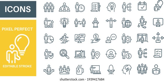  Business Management Icons vector design 