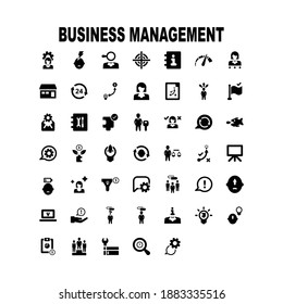 Business management icon.setting,info,leader (vector illustration)