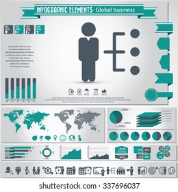 Business and management - infographic elements ans icon set. EPS10 vector