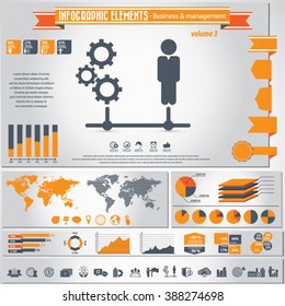 Business and management - infographic elements ans icon set. EPS10 vector