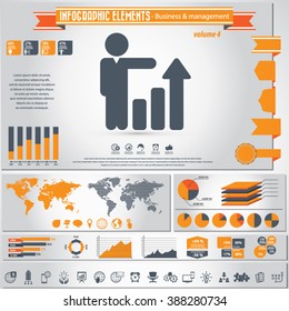 Business and management - infographic elements ans icon set. EPS10 vector