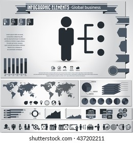 Business and management - infographic elements ans icon set. EPS10 vector