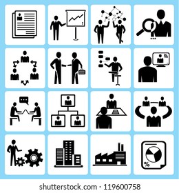 Business Management, Organization Development Icon Set