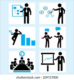 business management and organization management simple icon