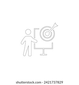 Business Management Outline Icon Collection.  Finance and business line icons collection. Vector illustration EPS10.  Icons for business, management, finance, strategy, marketing.