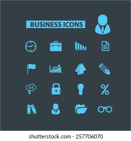 business, management, presentation, bank, finance isolated icons, signs, illustrations concept design set on background for mobile application, website, adverisement, vector