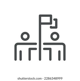 Business management related icon outline and linear vector.