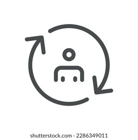 Business management related icon outline and linear vector.