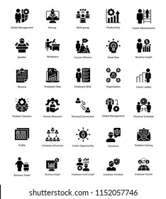 
Business Management Solid Icons 

