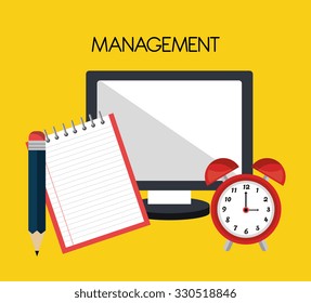 Business management and solutions design, vector graphic.