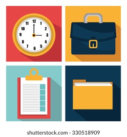 Business management and solutions design, vector graphic.