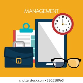 Business management and solutions design, vector graphic.