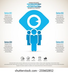 Business management, strategy or human resource infographic.EPS 10 vector. Can be used for any project