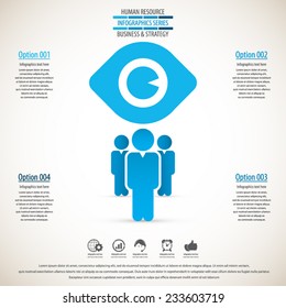 Business management, strategy or human resource infographic.EPS 10 vector. Can be used for any project