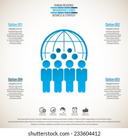 Business management, strategy or human resource infographic.EPS 10 vector. Can be used for any project