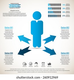 Business management, strategy or human resource infographic.EPS 10 vector. Can be used for any project