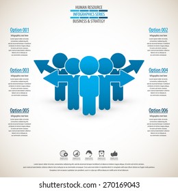 Business management ,strategy and human resource infographics