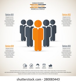 Business management, strategy or human resource infographic.EPS 10 vector. Can be used for any project