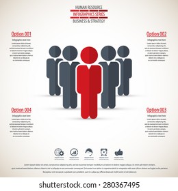 Business management, strategy or human resource infographic. EPS 10 vector. 
