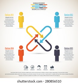 Business management, strategy or human resource infographic.EPS 10 vector. Can be used for any project