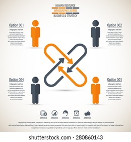 Business management, strategy or human resource infographic.EPS 10 vector. Can be used for any project