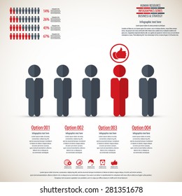 Business management, strategy or human resource infographic.EPS 10 vector. Can be used for any project