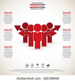Business management, strategy or human resource infographic.EPS 10 vector. Can be used for any project