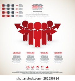 Business Management, Strategy Or Human Resource Infographic.EPS 10 Vector. Can Be Used For Any Project