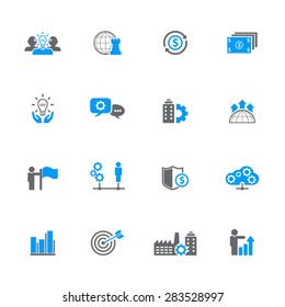 Business management, strategy or human resource icons