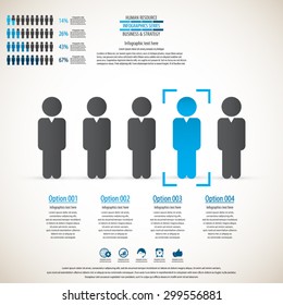 Business management, strategy or human resource infographic. EPS 10 vector. Can be used for any project