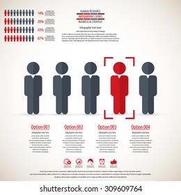 Business management, strategy or human resource infographic. EPS 10 vector. Can be used for any project
