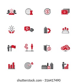 Business management, strategy or human resource icons