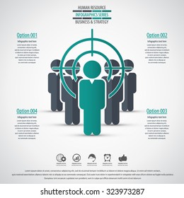 Business management, strategy or human resource infographic.EPS 10 vector. Can be used for any project