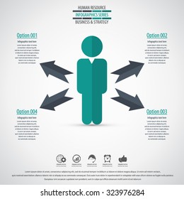 Business management, strategy or human resource infographic.EPS 10 vector. Can be used for any project