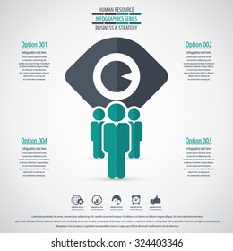 Business management, strategy or human resource infographic. EPS 10 vector. Can be used for any project
