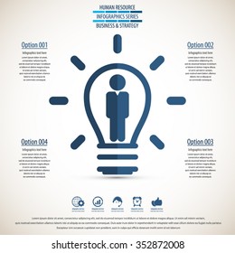 Business management, strategy or human resource infographic. EPS 10 vector.